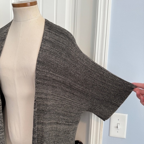 Eileen Fisher Large / XL Open Front Mid Length Cardigan ~ Minimalist Layering - Picture 3 of 8